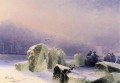 ice breakers on the frozen neva in st petersburg Ivan Aivazovsky